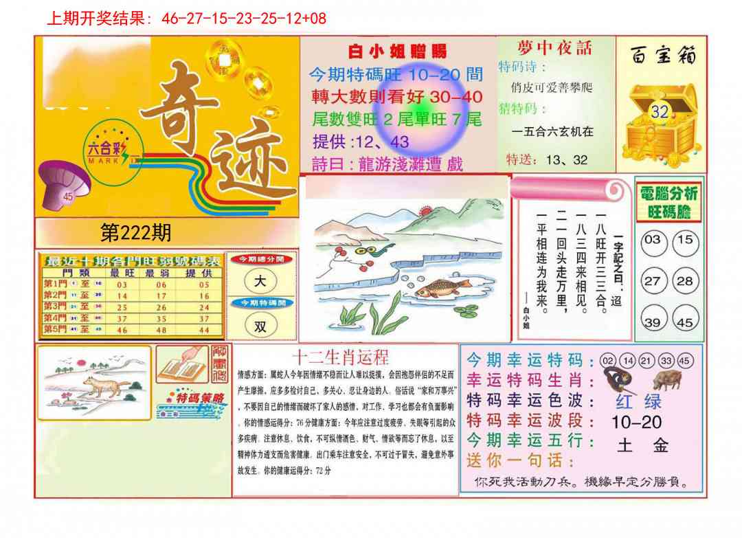 222期九龍奇迹A(推荐)[图]