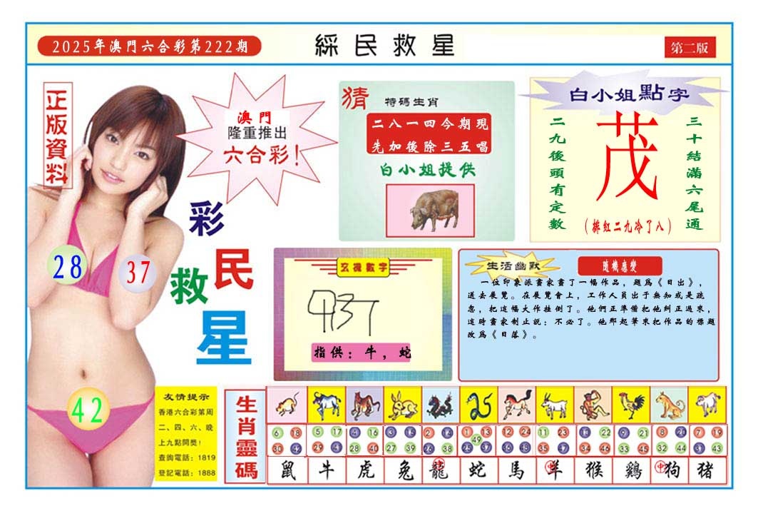 222期彩民救星B[图]