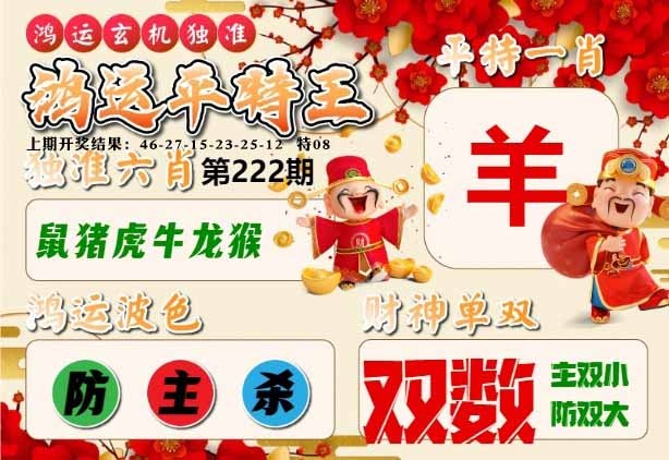 222期鸿运平特王[图]