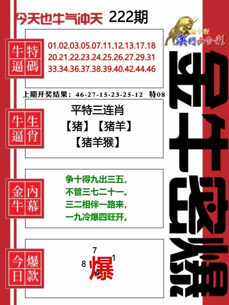 222期金牛密爆[图]