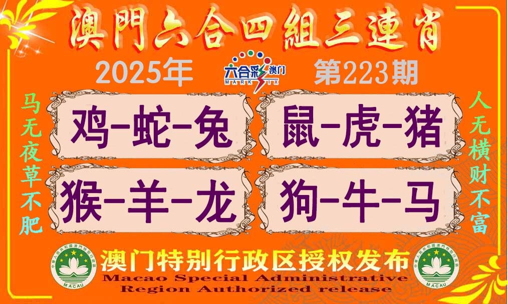 223期六合四组三连肖[图]