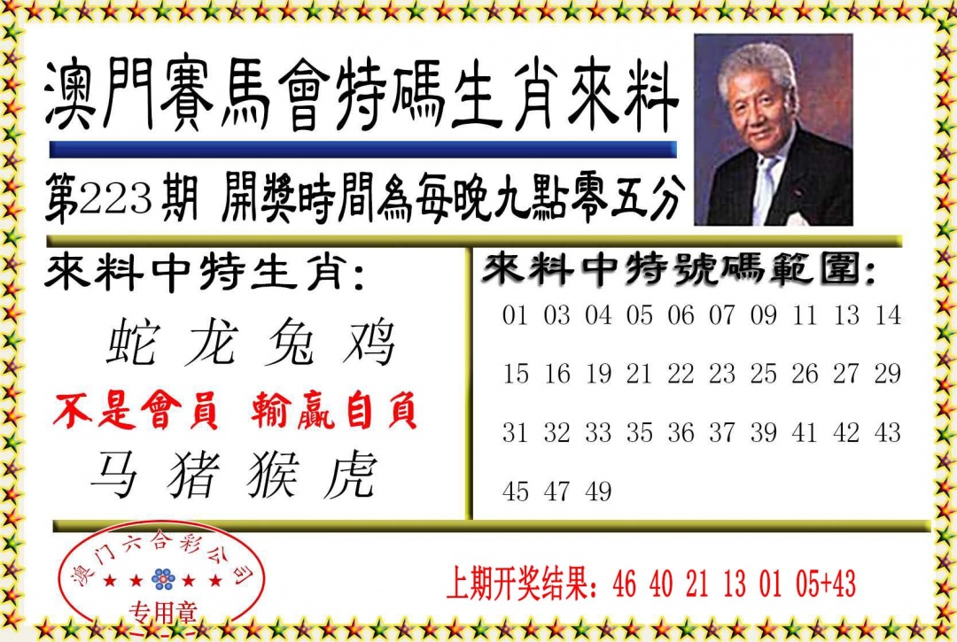 223期特码生肖来料[图]