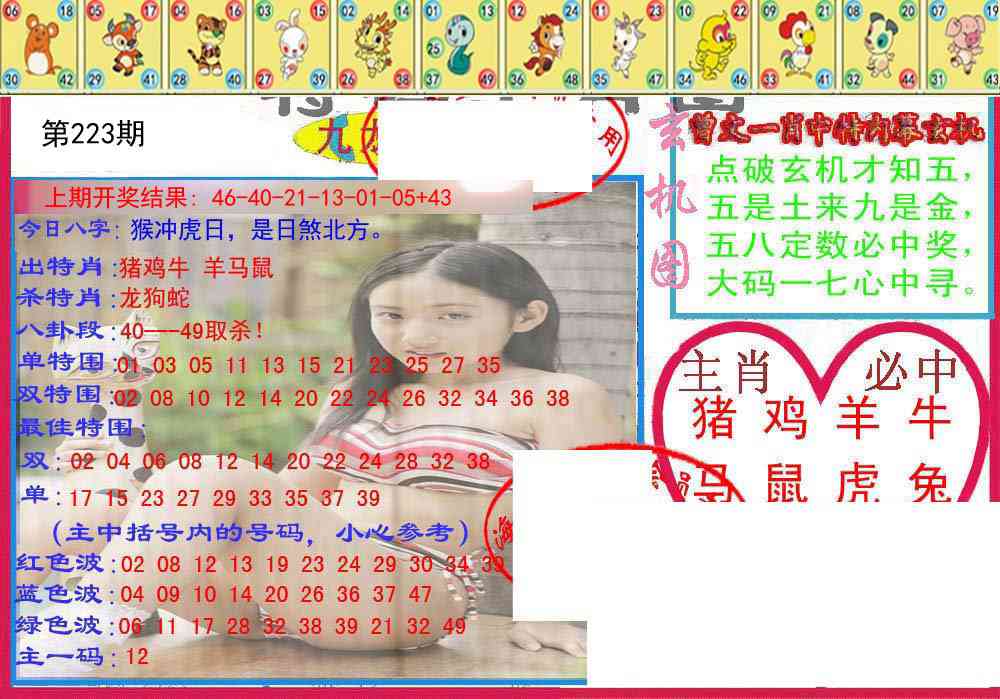 223期特码生肖图[图]