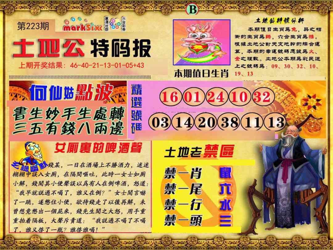223期土地公特码报B[图]