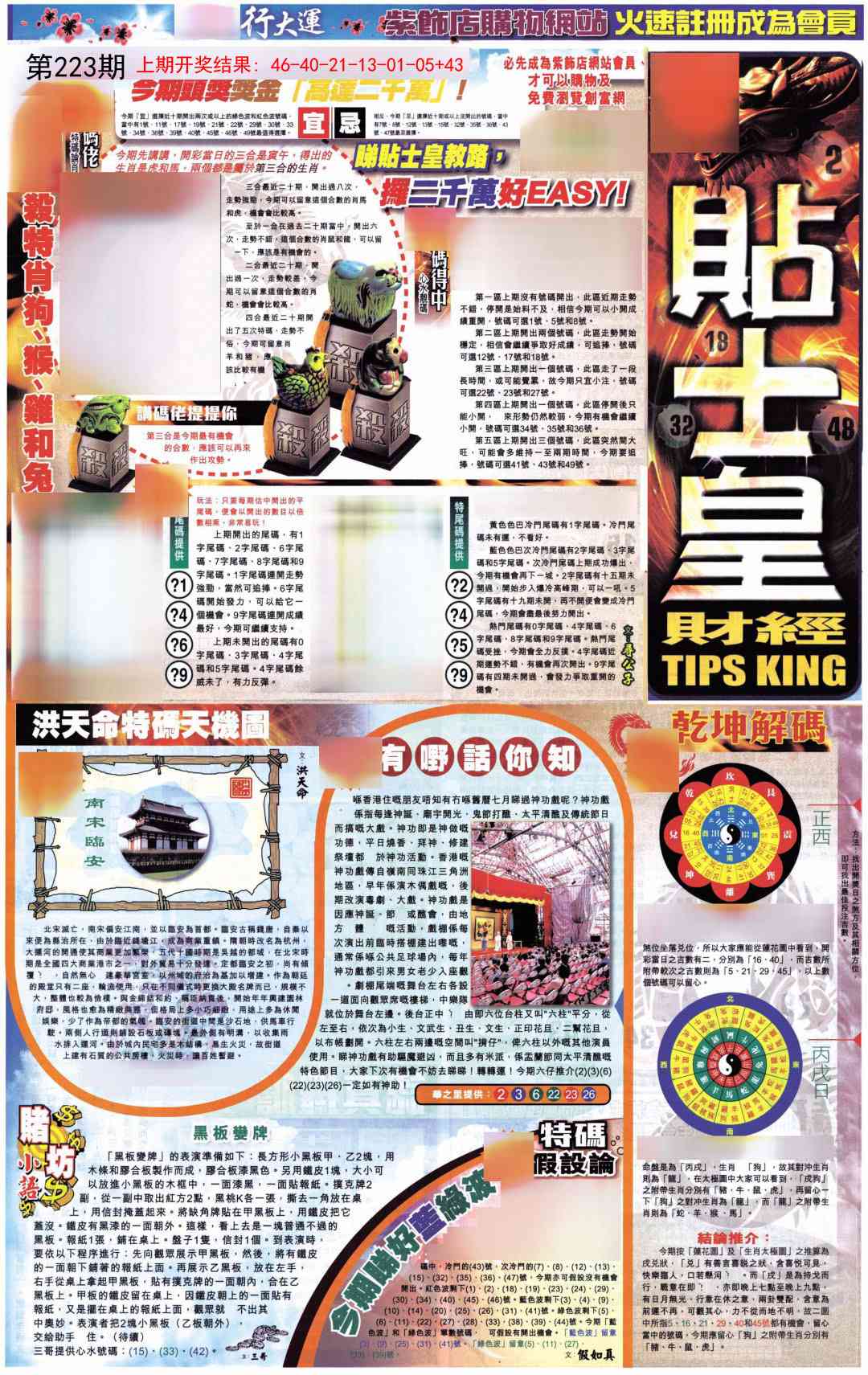 223期贴士皇A加大版[图]