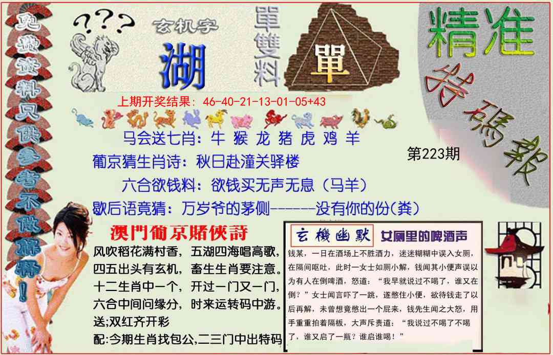 223期精准<特碼報>[图]