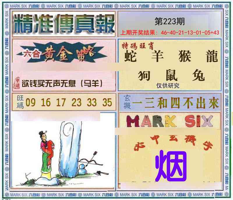 223期精准<傳真報>[图]