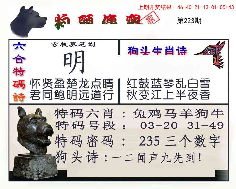 223期狗头传密[图]