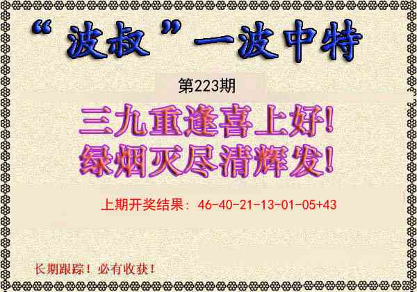 223期波叔一波中特[图]