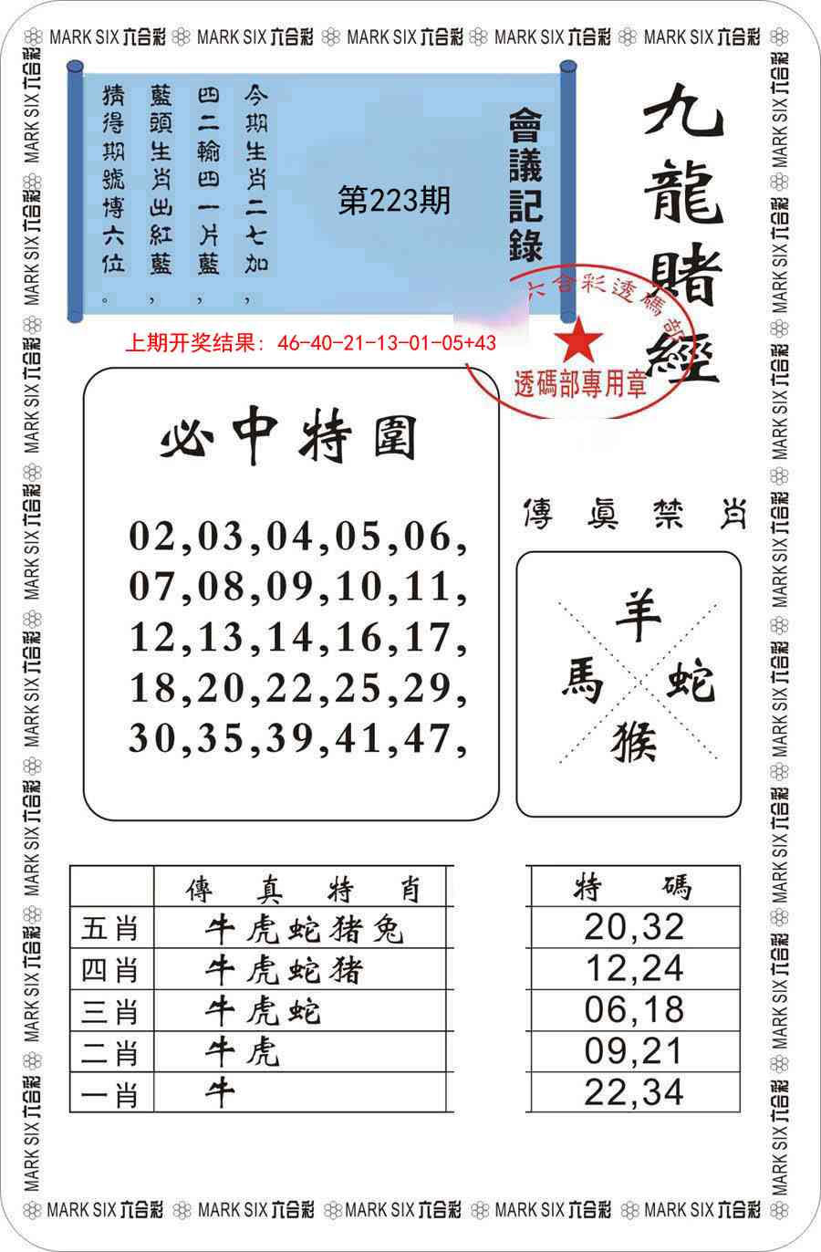 223期九龙赌经[图]