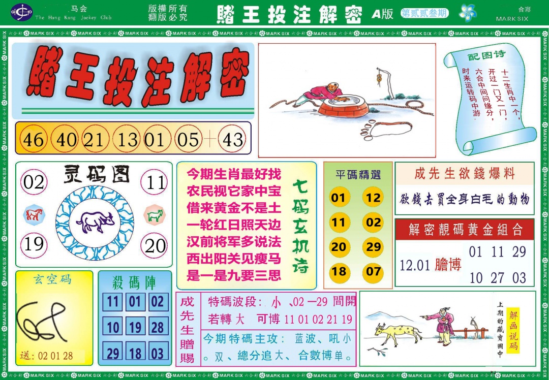 223期赌王投注解密[图]