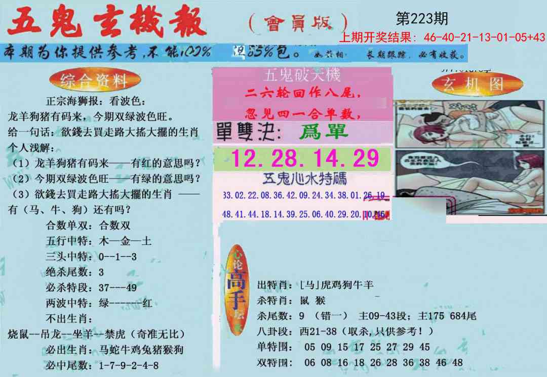 223期新五鬼玄机[图]