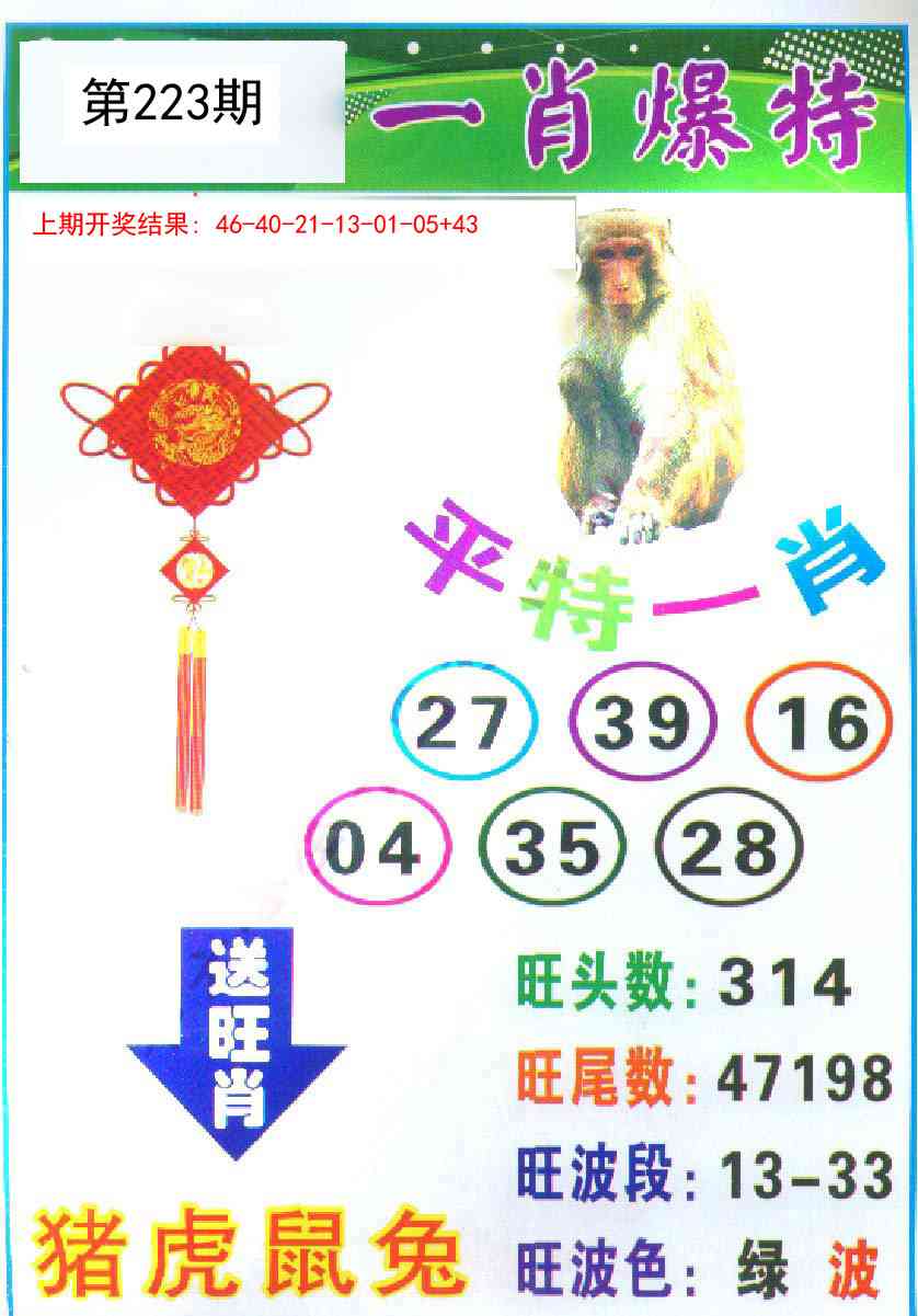 223期一肖爆特[图]