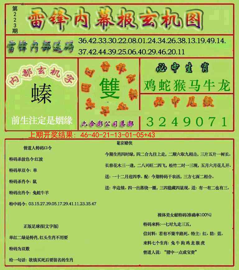 223期雷锋玄机报[图]