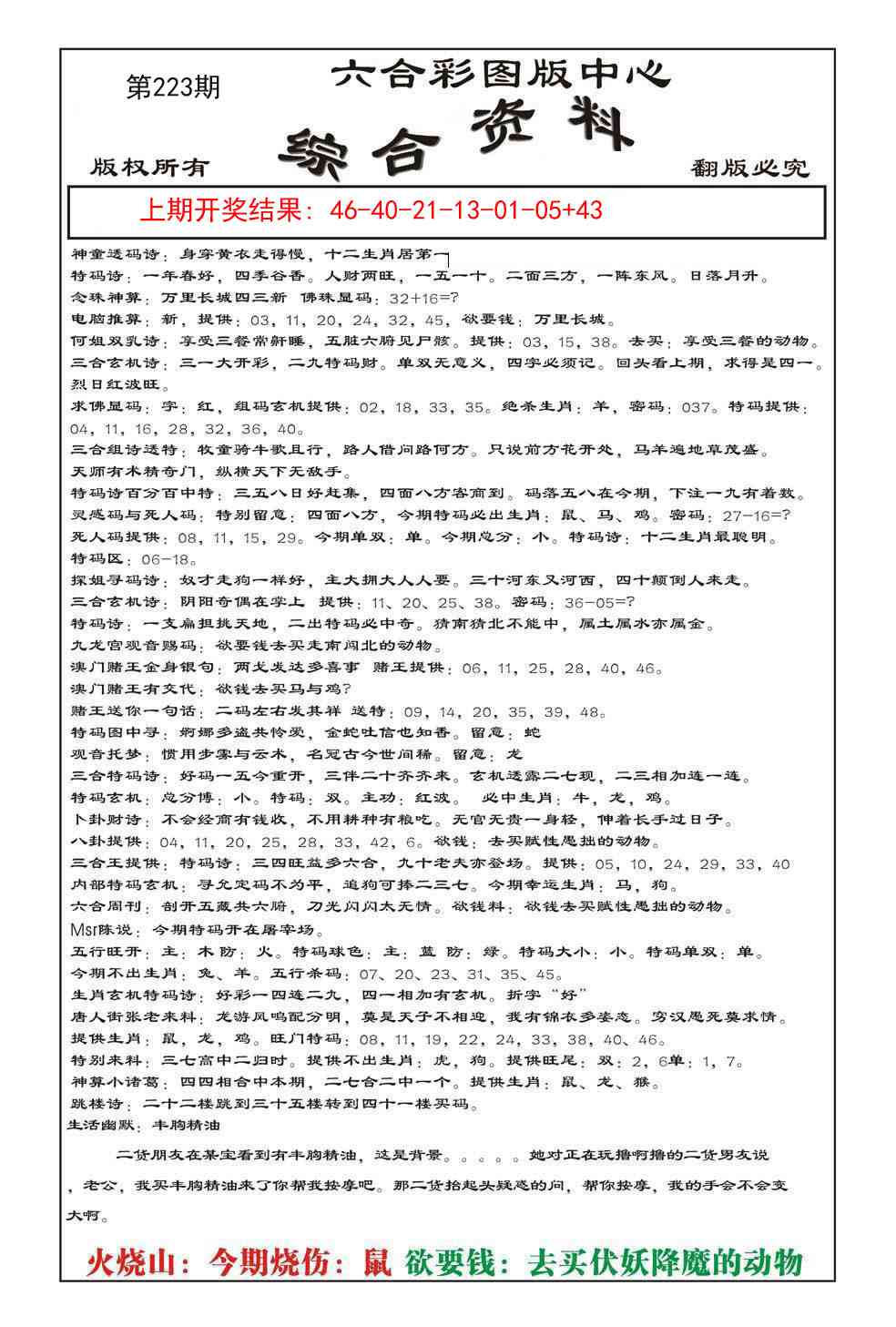 223期内部综合资料[图]