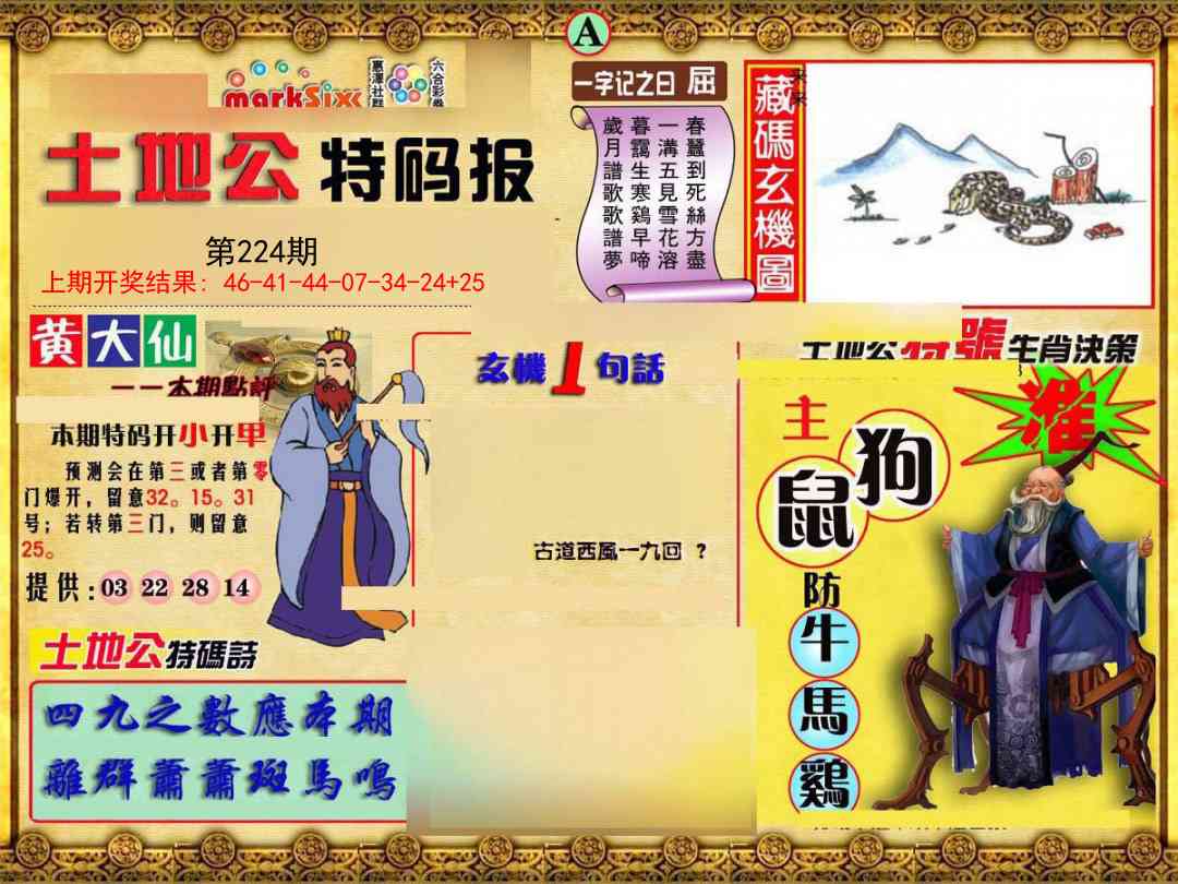 224期土地公特码报A[图]