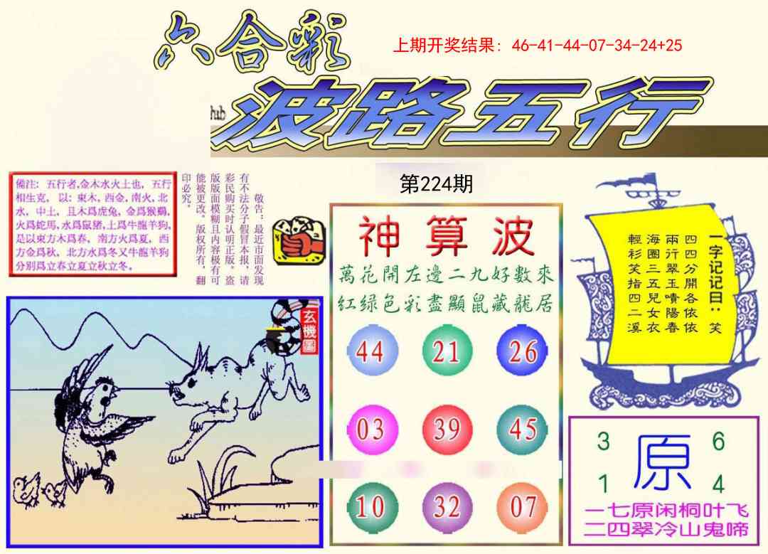 224期波路五行[图]