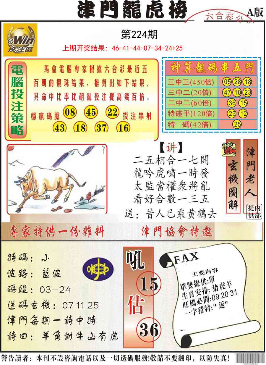 224期津门龙虎榜A[图]