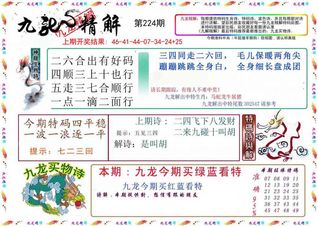 224期九龙精解[图]