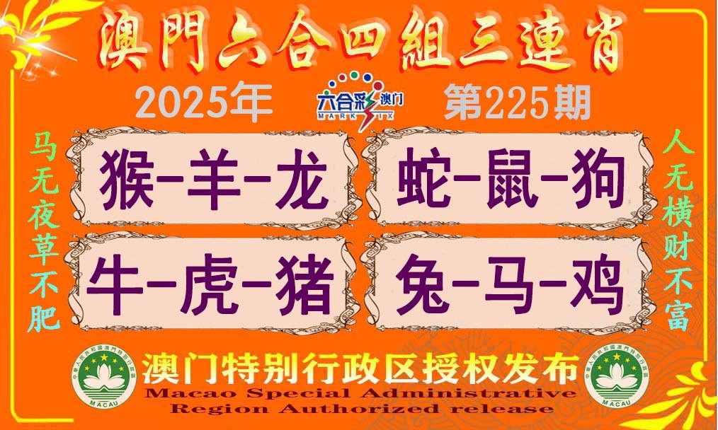 225期六合四组三连肖[图]