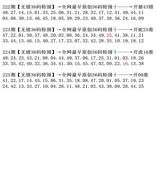 225期36码特围[图]