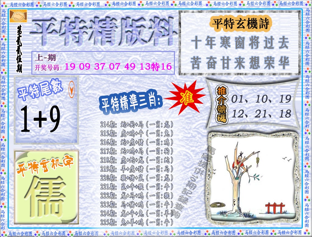 225期平特精版料[图]