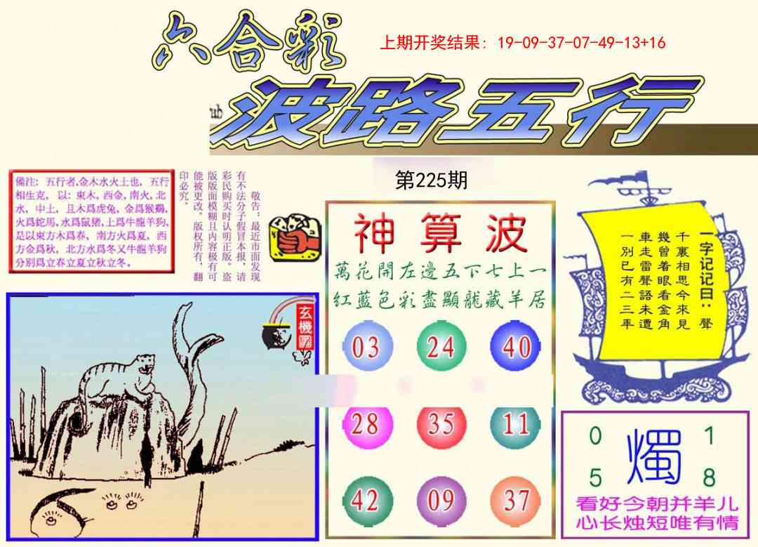 225期波路五行[图]