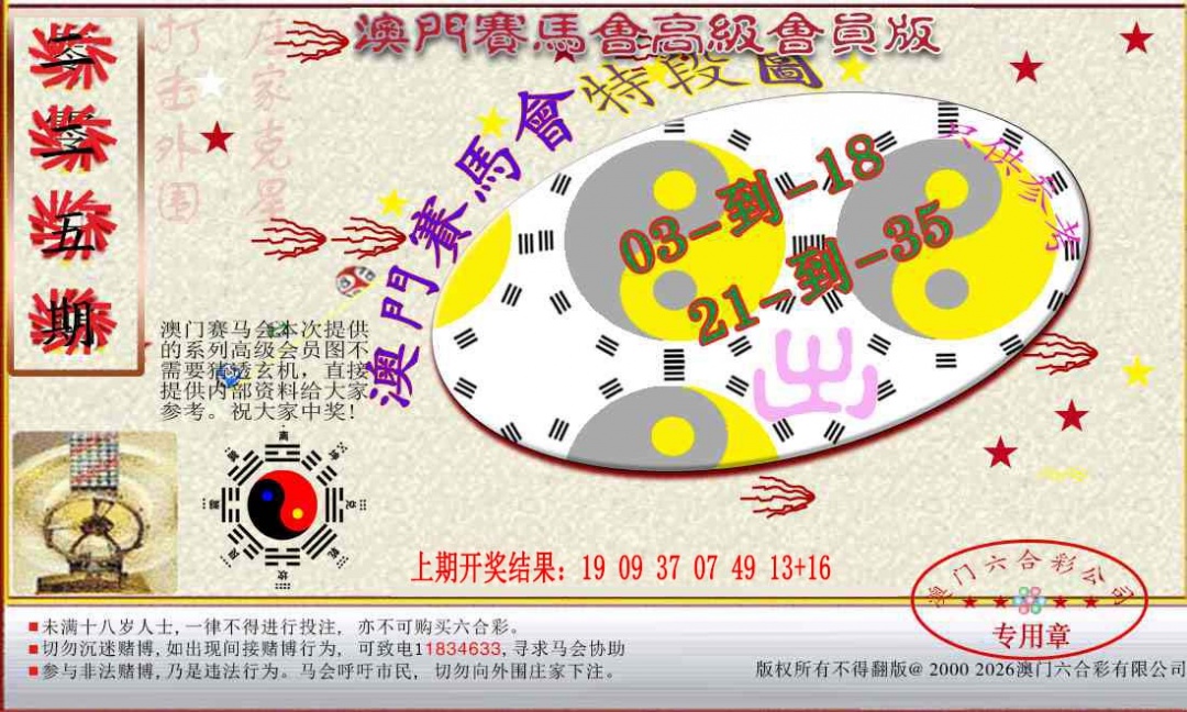 225期赛马会高级段数图[图]