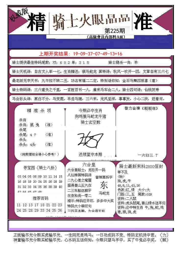 225期骑士火眼晶晶B[图]