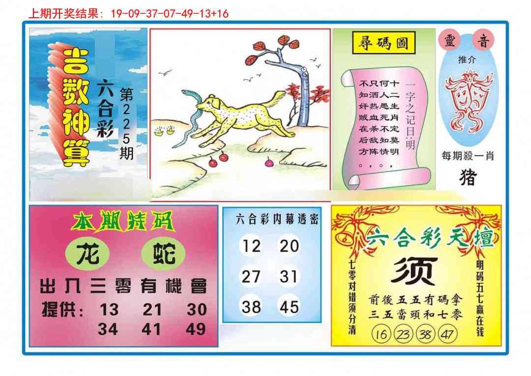 225期吉数神算[图]