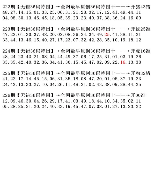 226期36码特围[图]