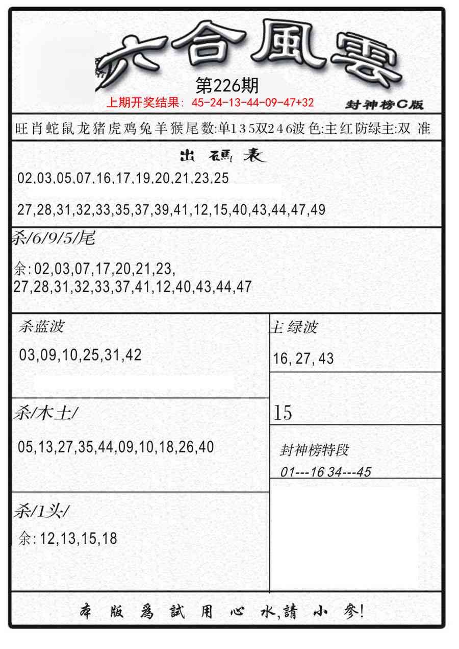226期六合风云B[图]