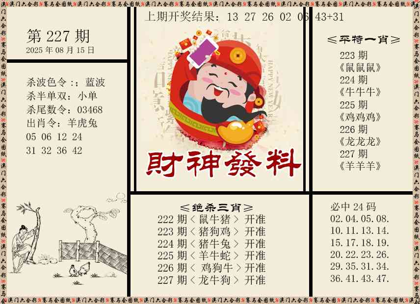 227期财神发料[图]
