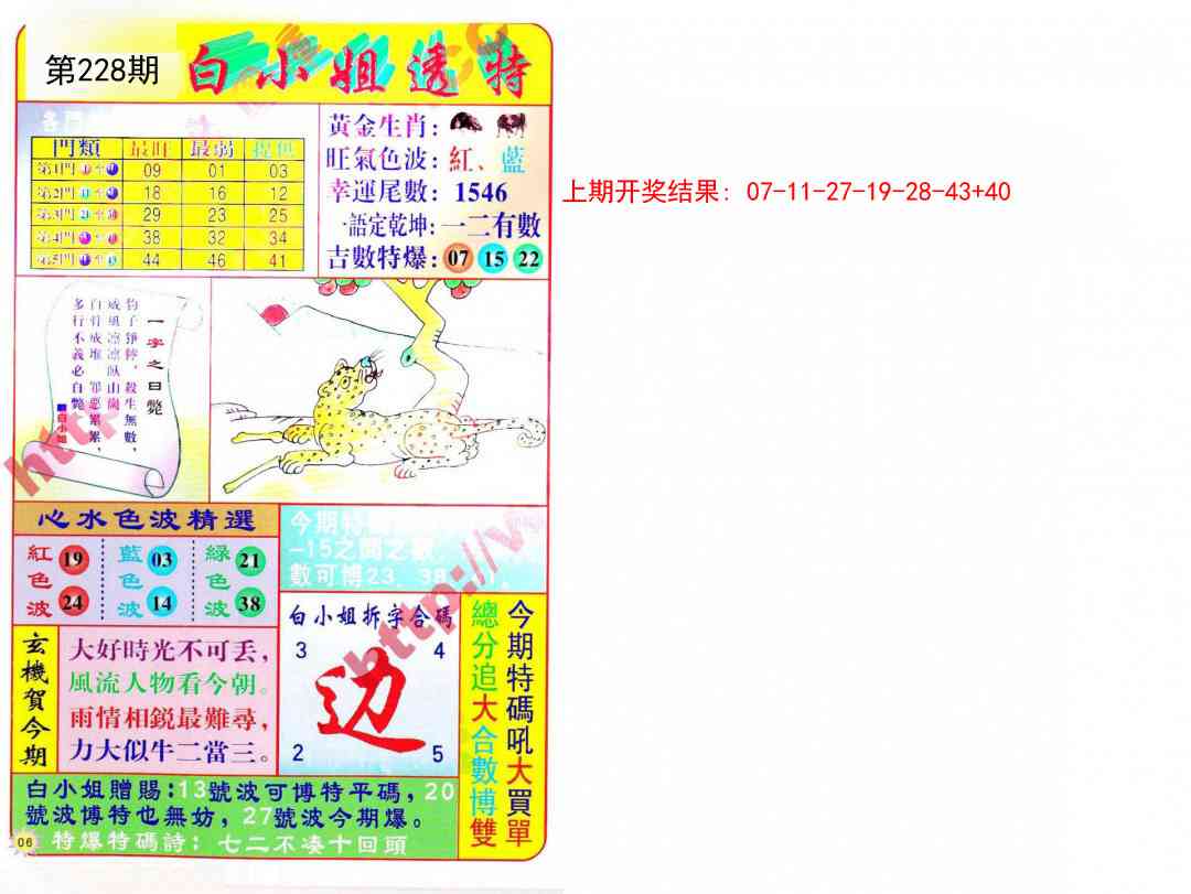 228期白小姐透特[图]