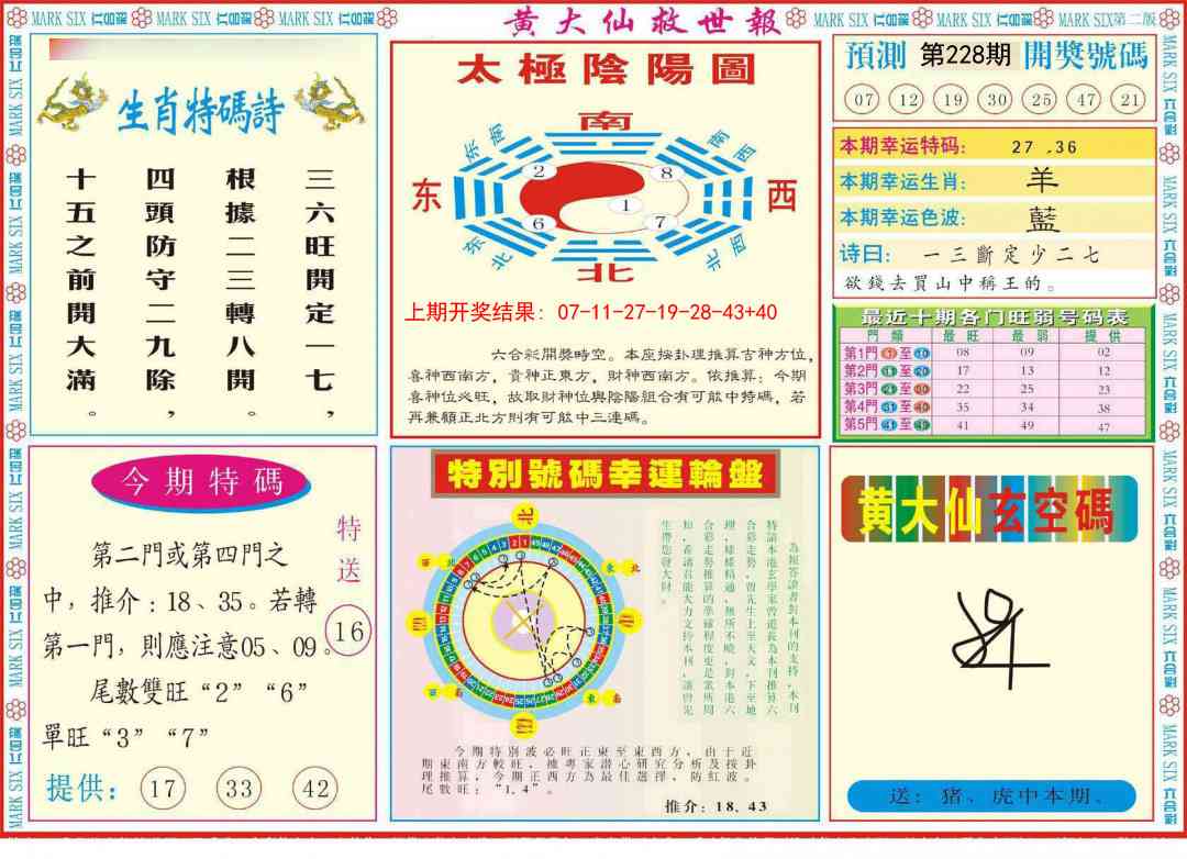 228期新黄大仙救世B[图]