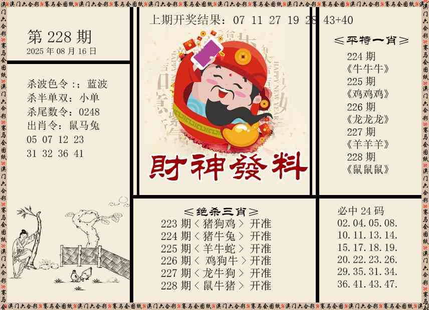 228期财神发料[图]