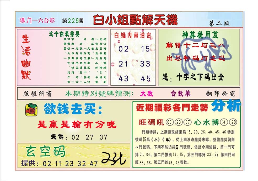 229期白小姐点解天机B[图]