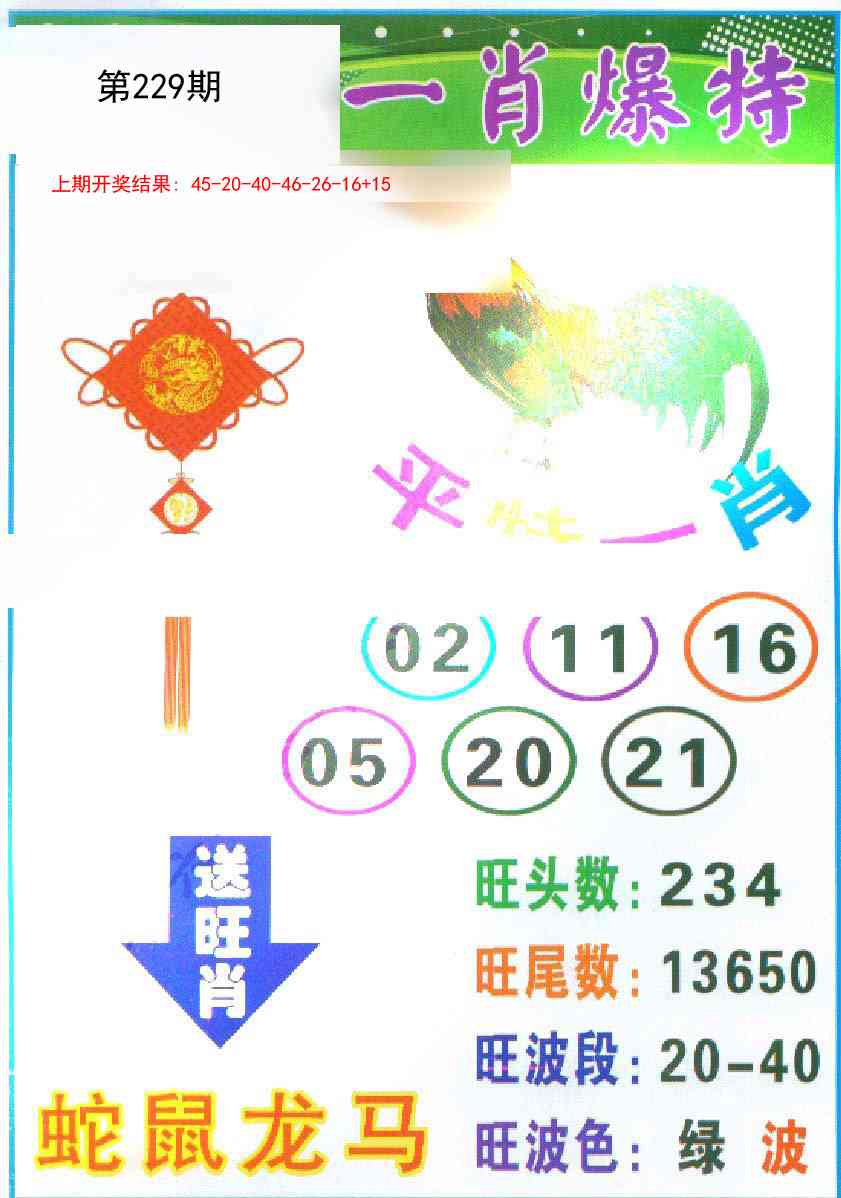 229期一肖爆特[图]