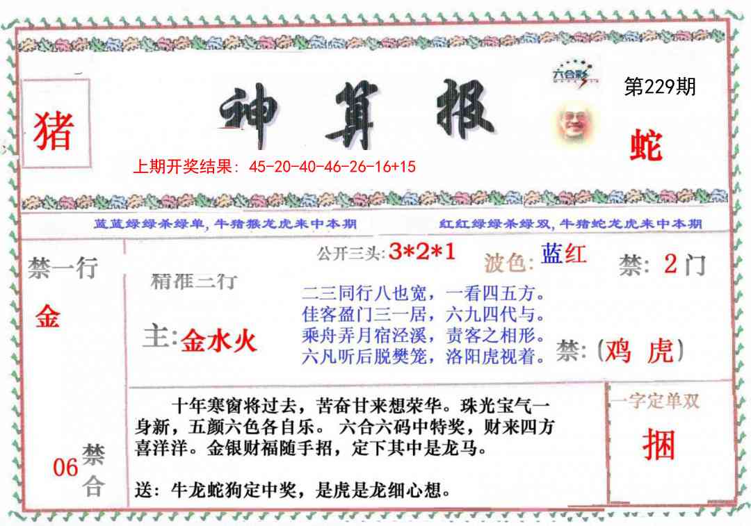 229期神算报[图]