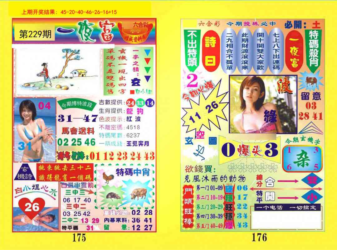 229期一肖杀庄[图]