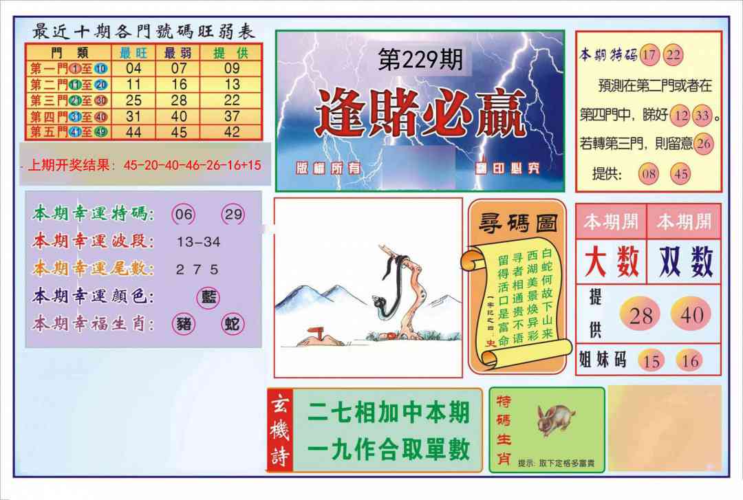 229期逢赌必羸[图]