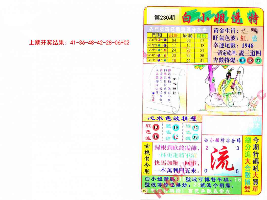 230期白小姐透特[图]