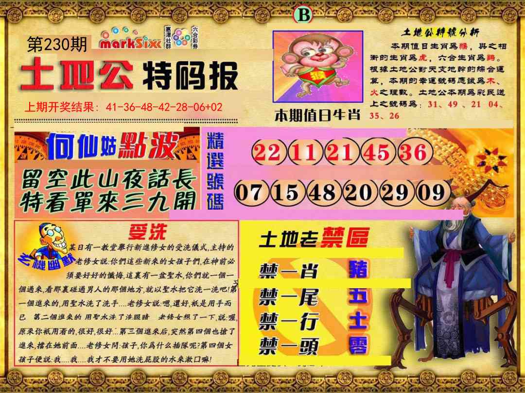 230期土地公特码报B[图]