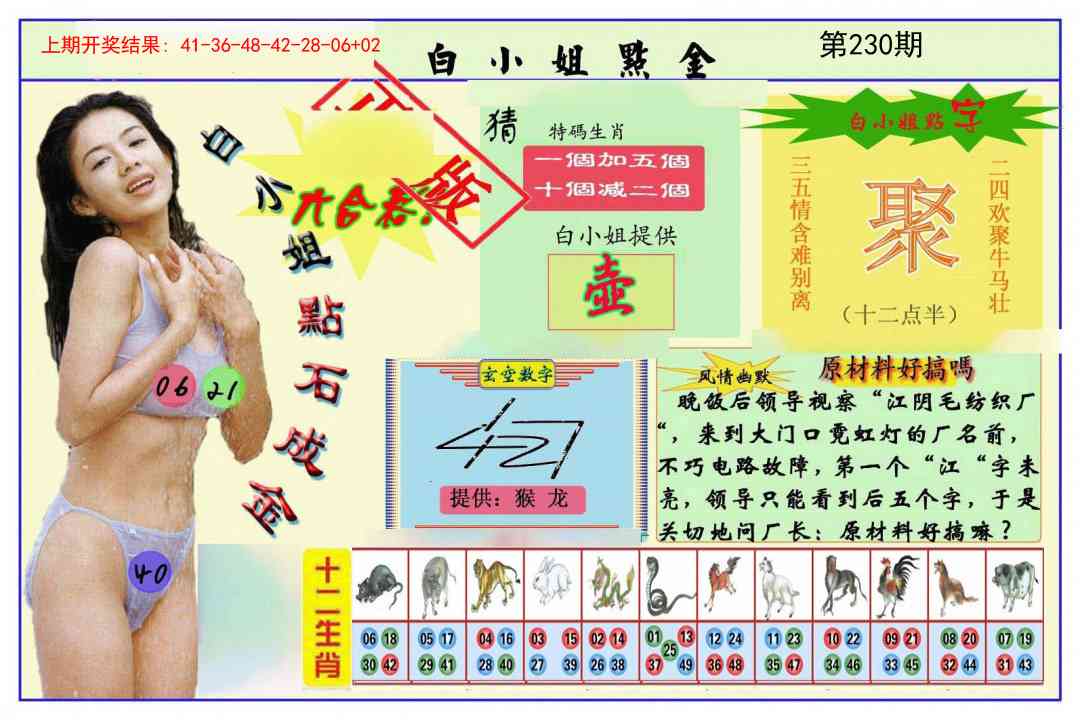 230期白小姐点金[图]