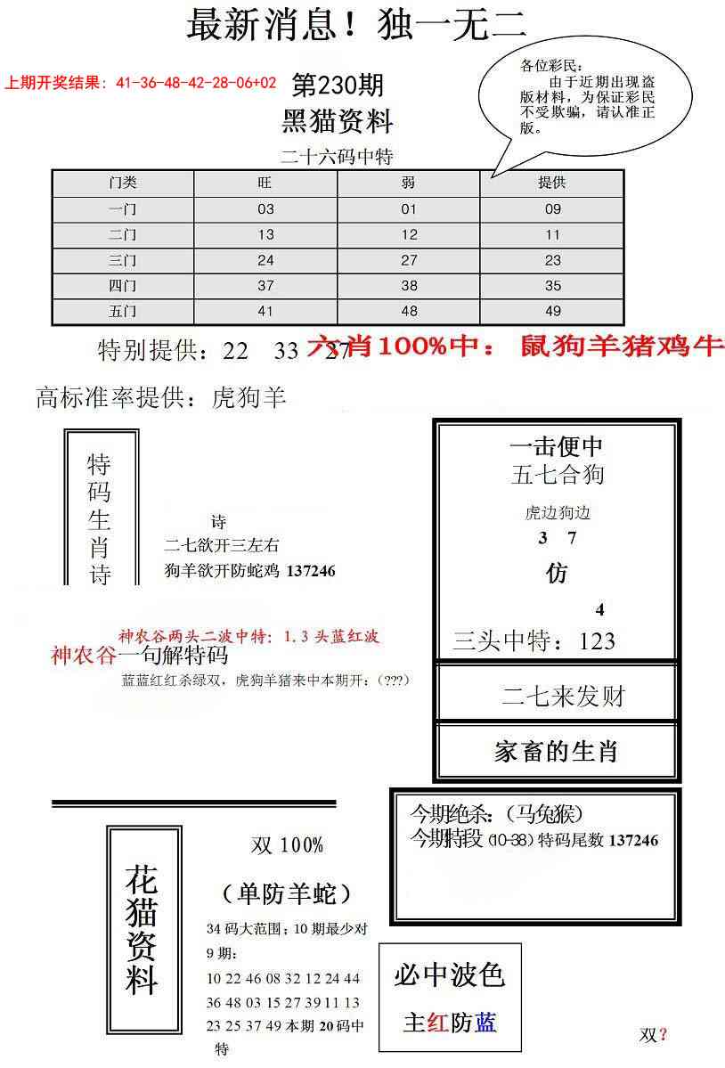230期独一无二(正)[图]