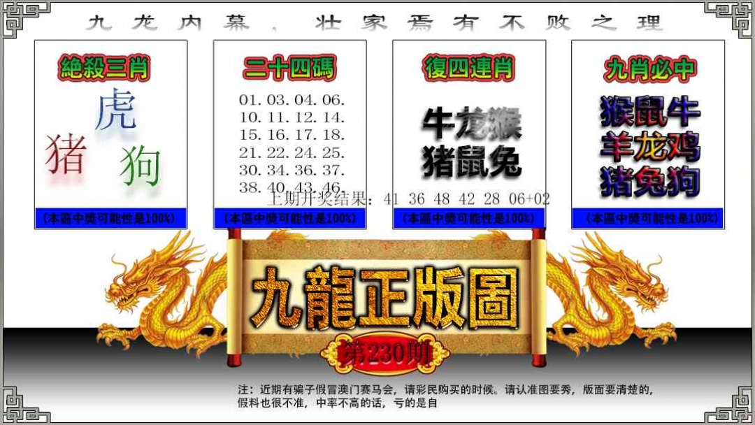 230期九龙正版图[图]