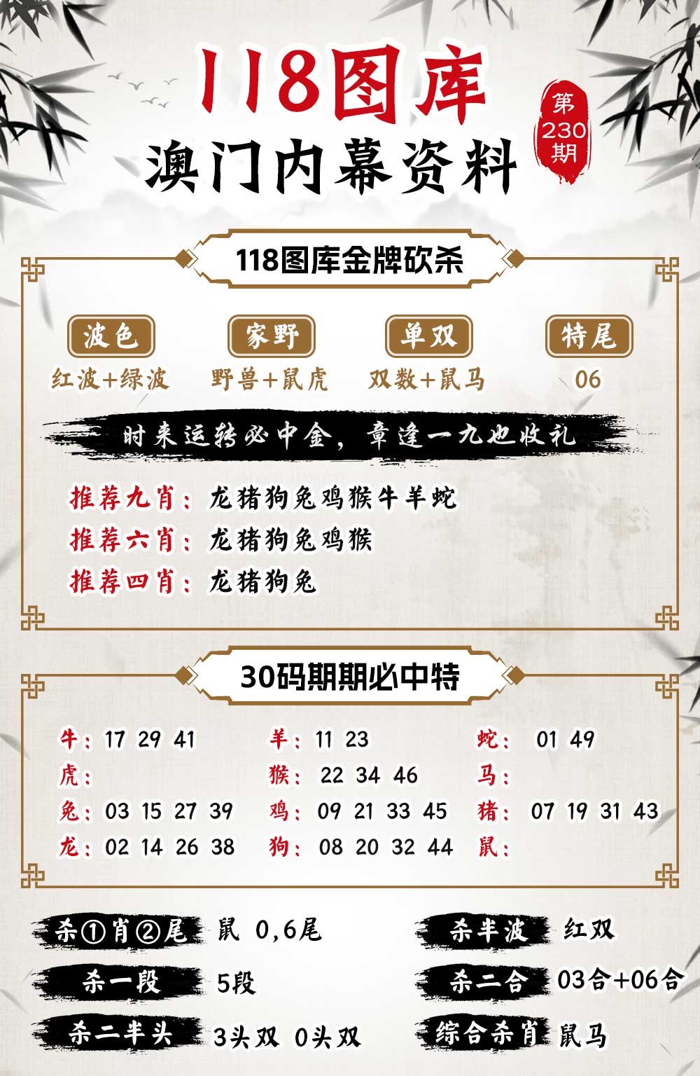 230期118内幕资料[图]