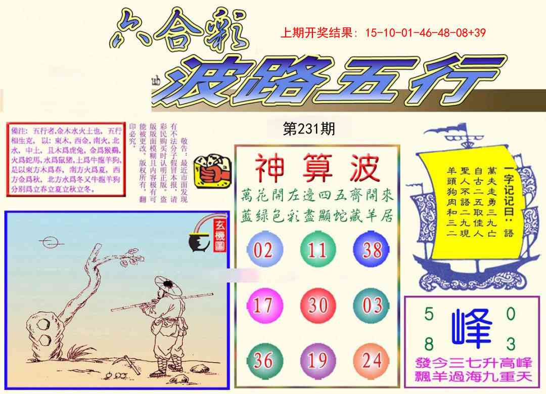 231期波路五行[图]