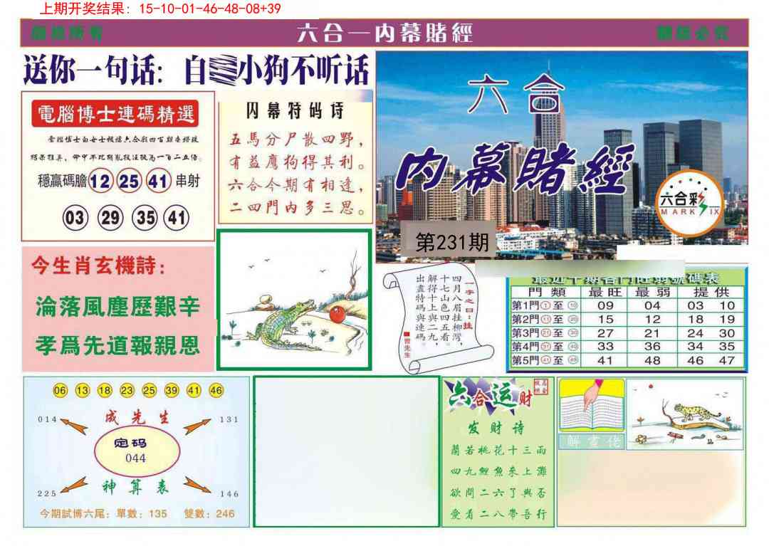 231期内幕赌经[图]