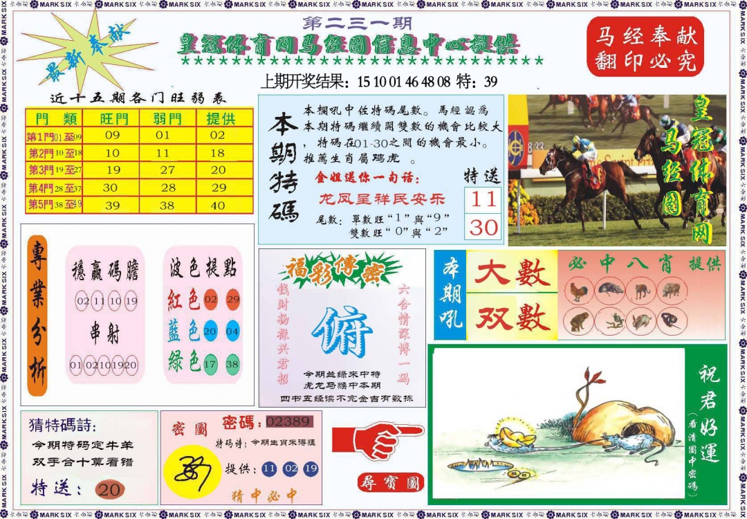 231期体育网马经图[图]